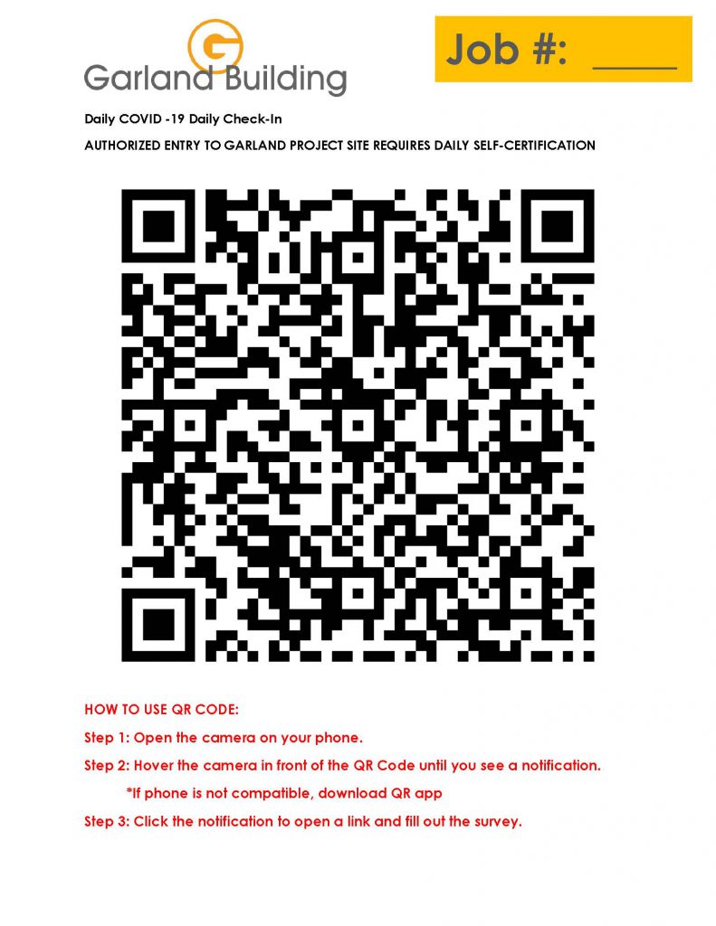 Daily QR CODE COVID Checklist